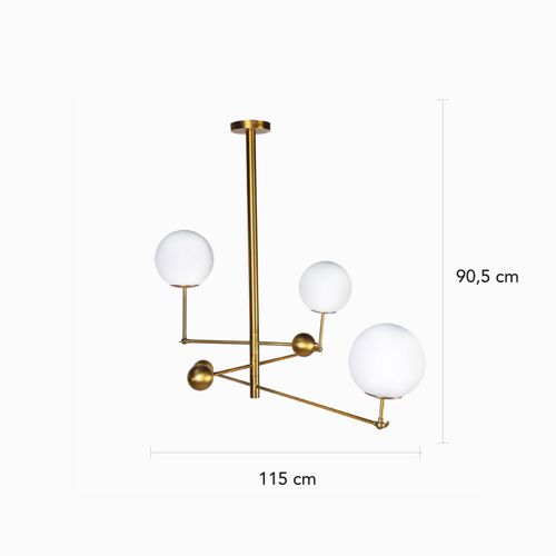 Lámpara Techo Globo 3 Satélites