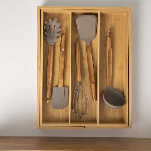 Caja para utensilios en bambu expandible