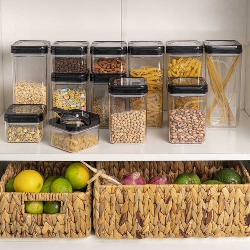 Recipiente para almacenar tapa negra 1700ml