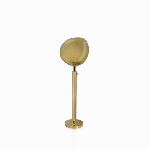 Lámpara piso acrílico dorado