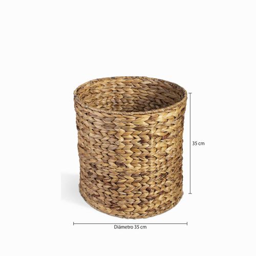 Canasto Circular jacinto de agua 35 x 35 cm