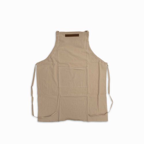 Delantal ajustable beige en algodon