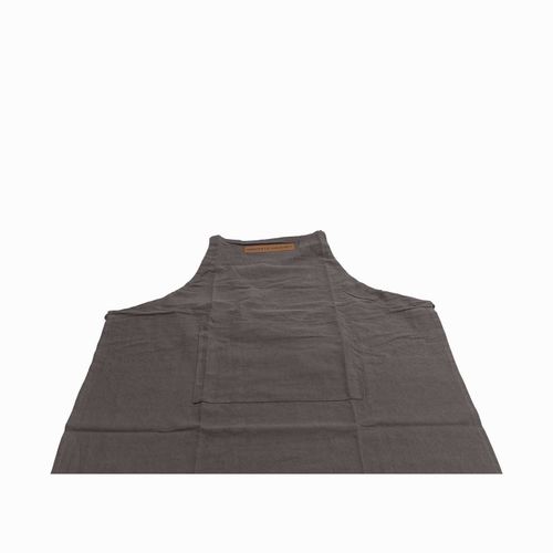 Delantal ajustable gris en algodon