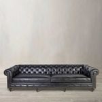 Sofa-cuero-capitoneado-4-puestos-negro