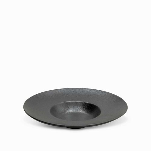 Plato hondo negro mate 27cm