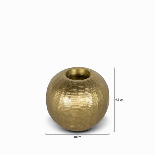 Candelabro dorado redondo 18.5x11cm