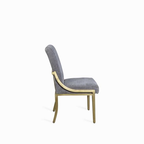 Silla comedor silver terciopelo gris