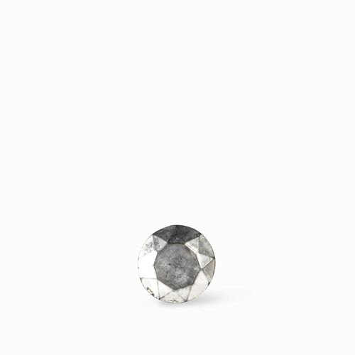 Pomo vidrio diamante plata