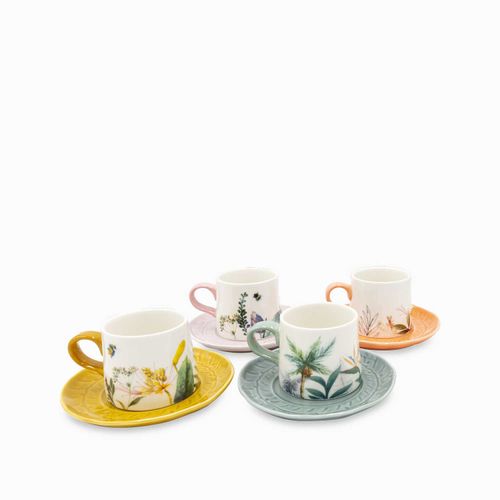 Pocillo y plato lily setx4