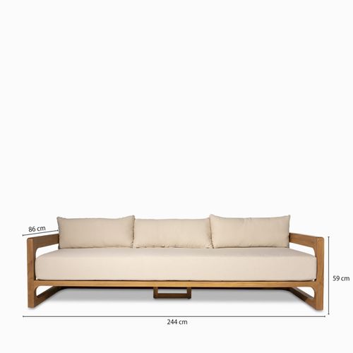 Sofá 3 puestos Florencia Beige