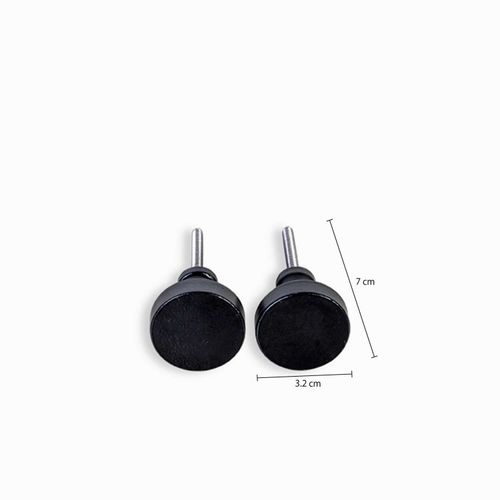 Pomo metal negro Set x 2