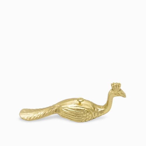 Pavo colgante dorado