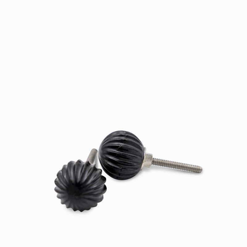 Pomo-esfera-rayas-negro-set-x-2
