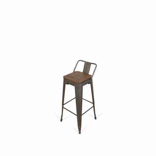 Silla bar industrial madera gun