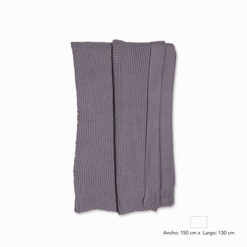 Manta tejida gris