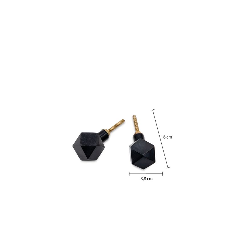 Pomo-piramide-negro-set-x-2