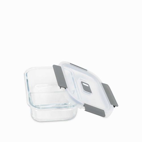 Recipiente rectangular con división en borosilicato 600ml
