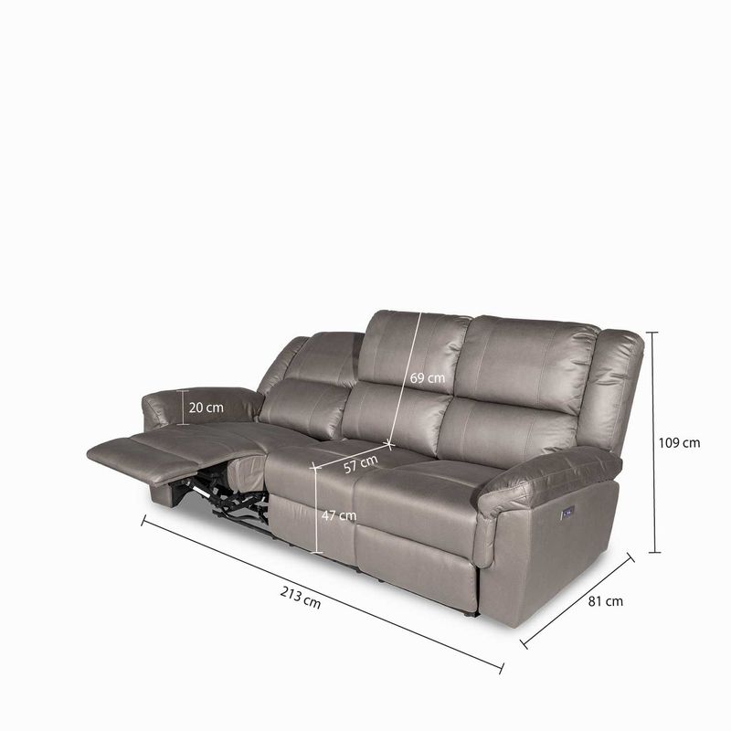Reclinable-electrico-Axel-3-puestos-taupe