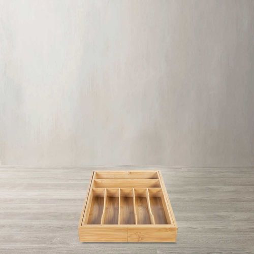 Caja para cubiertos en bambú expandible