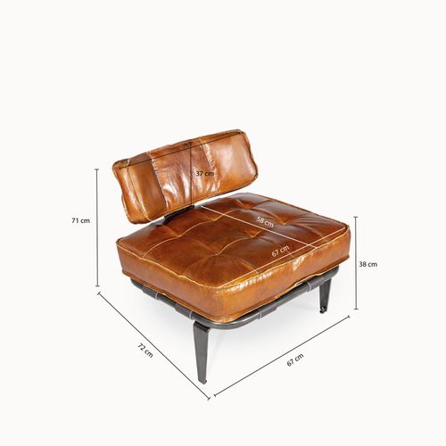 Poltrona Mara 74 x 66 x 66 cm miel