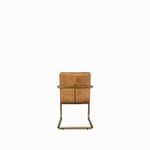 Silla-Cuero-brazos-metal-Cognac