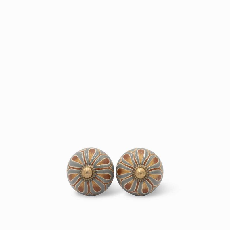 Pomo-flor-gris-set-x-2