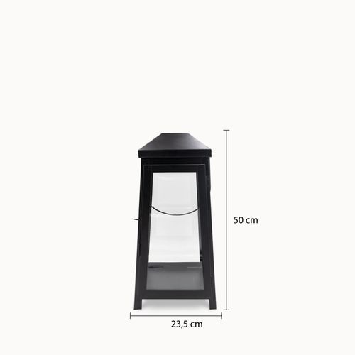 Farol Nova Negro 22 x 20 x 50 cm