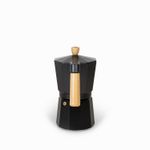 Cafetera-Moka-9-tazas-negra-mango-en-madera
