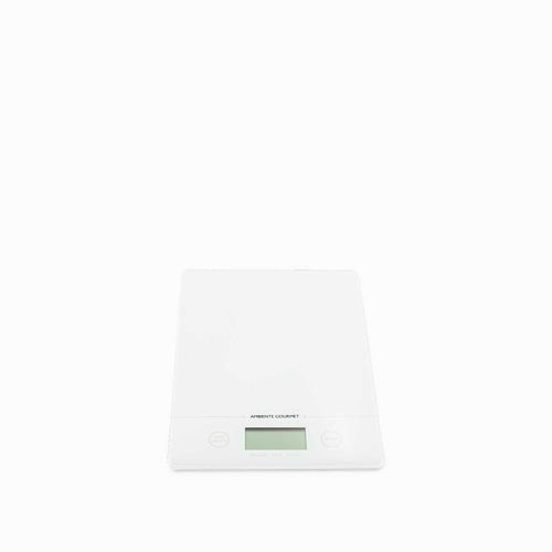 Pesa electrónica de cocina blanca