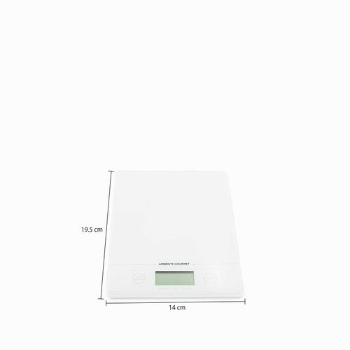 Pesa electrónica de cocina blanca