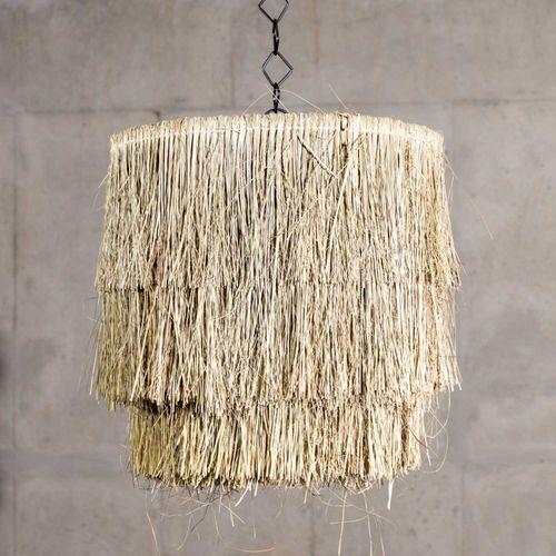 Lámpara-campana flecos