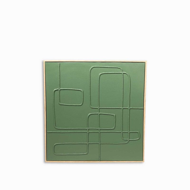 Cuadro-verde-lineas-cubo-Hard-62x62
