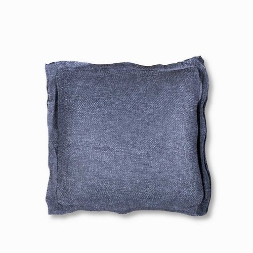 Cojín doble borde gris 45x45cm