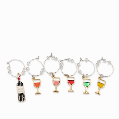 Identificadores de copas vino colores setx6