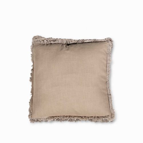 Cojín cuadros taupe 45x45cm