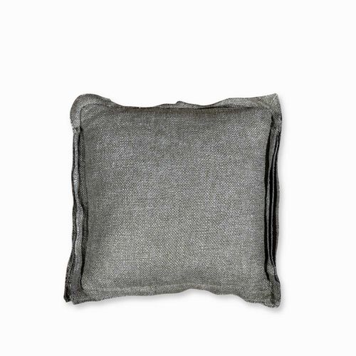 Cojín doble borde oliva 45x45cm