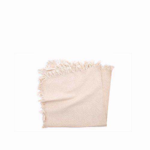 Servilletas de tela flecos beige setx2