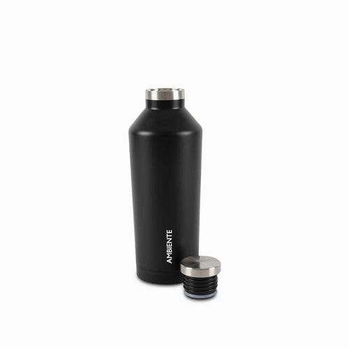 Botella doble pared en acero negro