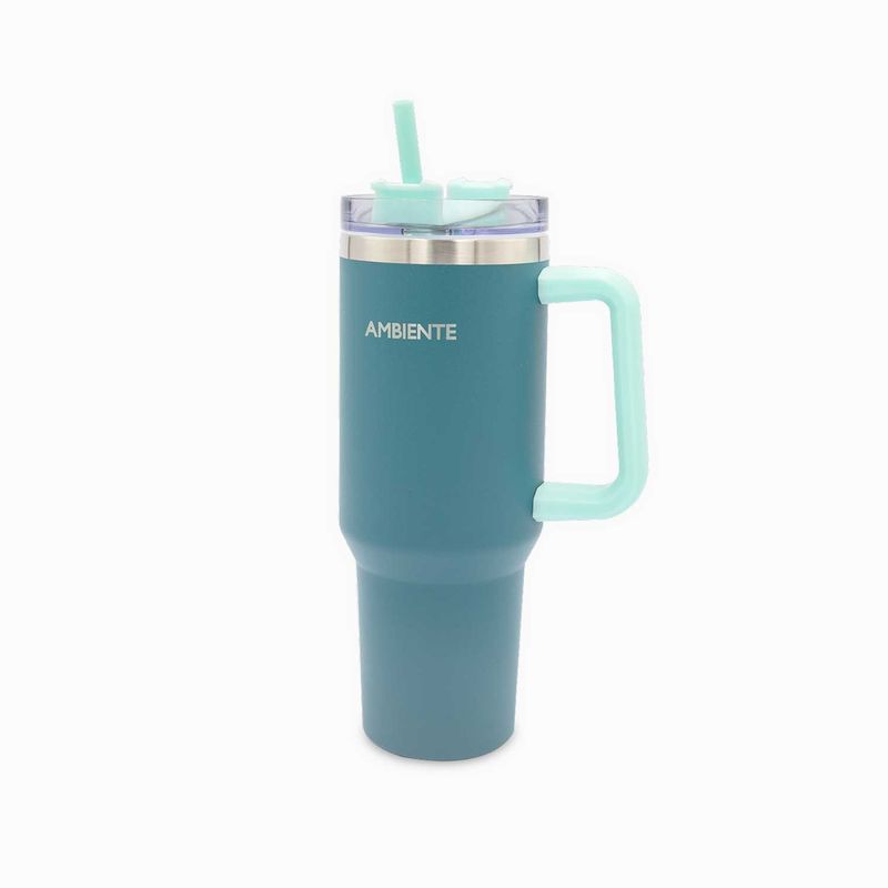 Termo-doble-pared-verde-con-pitillo-1200ml