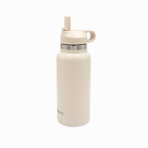 Termo doble pared con pitillo beige 1000ml