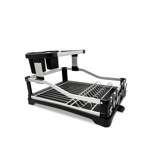 Escurridor negro doble 53.2x36.8x26.5
