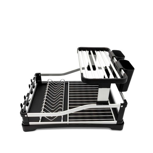 Escurridor negro doble 53.2x36.8x26.5