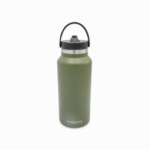 Termo doble pared verde con pitillo 1240ml