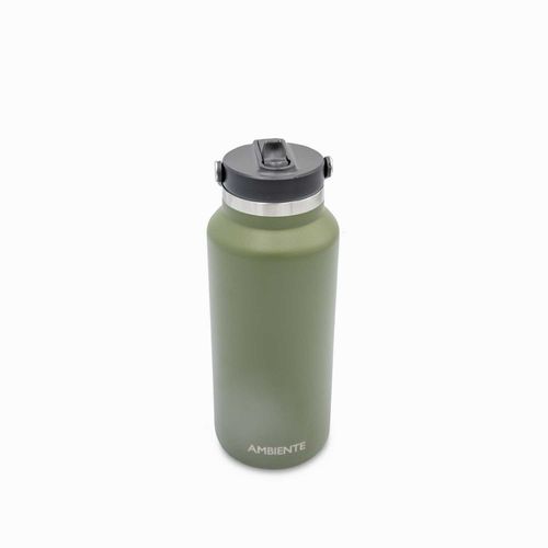 Termo doble pared verde con pitillo 1240ml