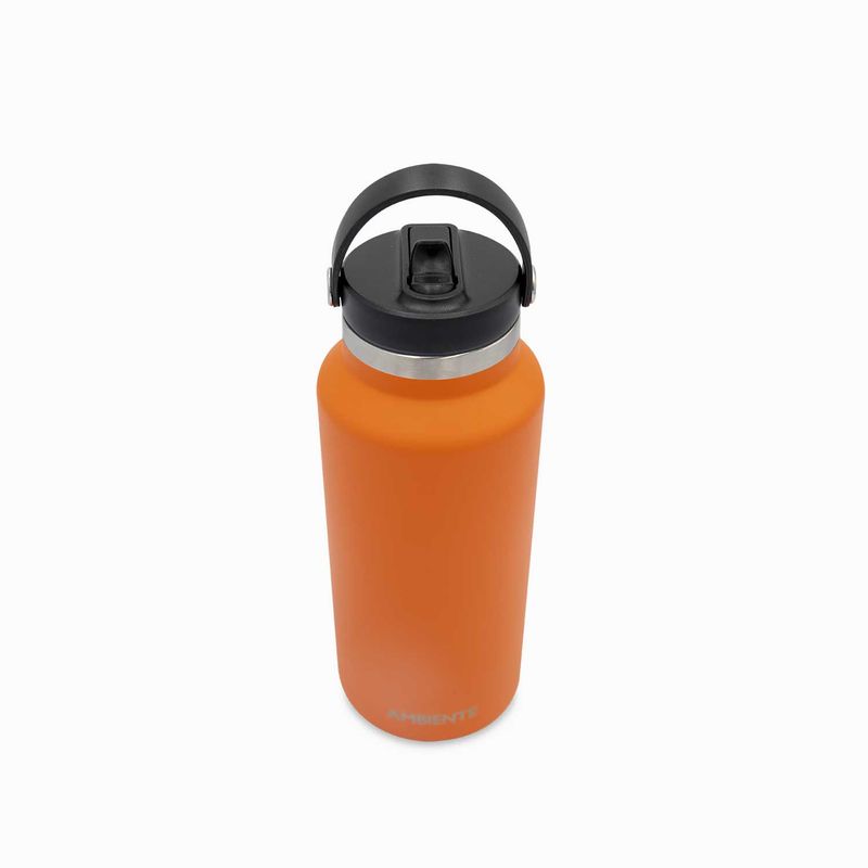 Termo-doble-pared-naranja-con-pitillo-1240ml