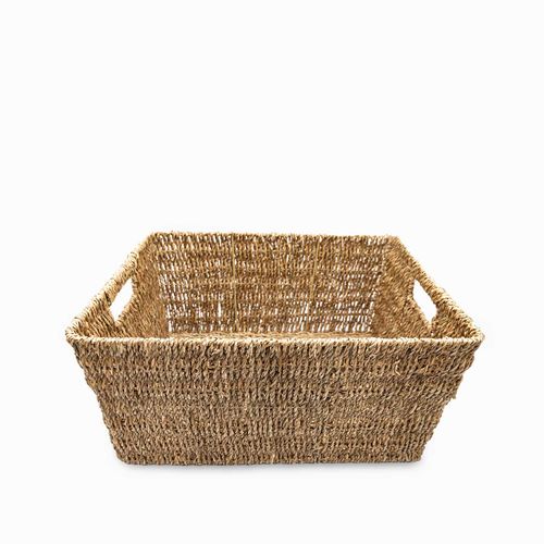 Canasta rectangular en fibra natural 44x31cm