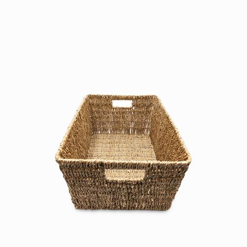 Canasta rectangular en fibra natural 44x31cm