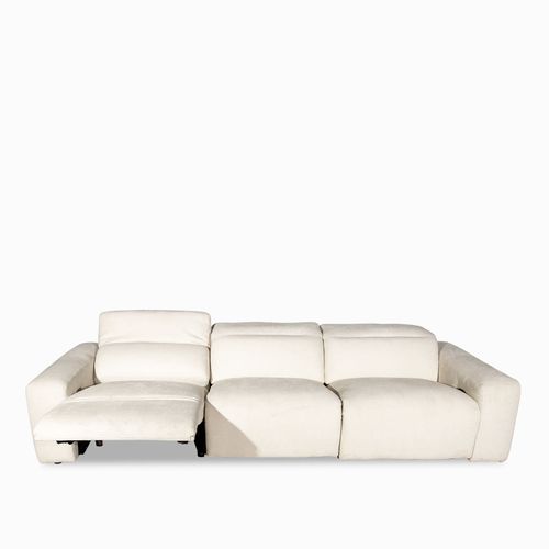 Sofá 3 puestos reclinable leo beige
