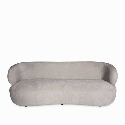 Sofá 3 puestos Emilia gris 78x231x91 cm