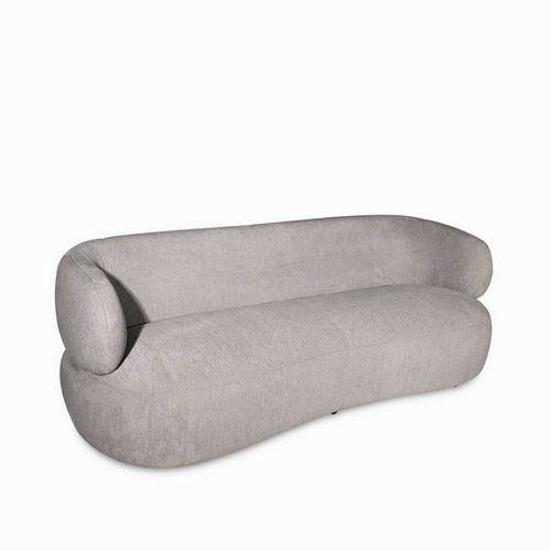 Sofá 3 puestos Emilia gris 78x231x91 cm